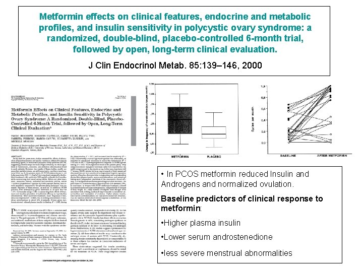 Metformin effects on clinical features, endocrine and metabolic profiles, and insulin sensitivity in polycystic