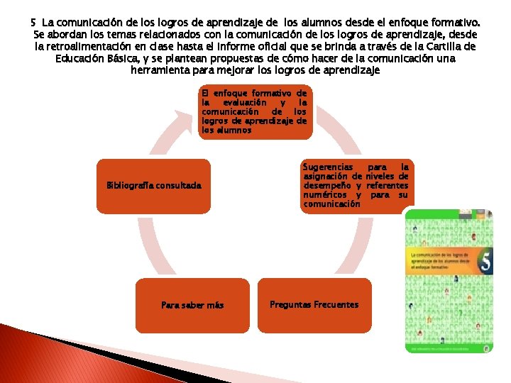 5 La comunicación de los logros de aprendizaje de los alumnos desde el enfoque