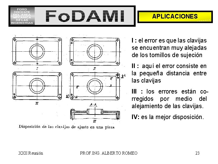 APLICACIONES I : el error es que las clavijas se encuentran muy alejadas de