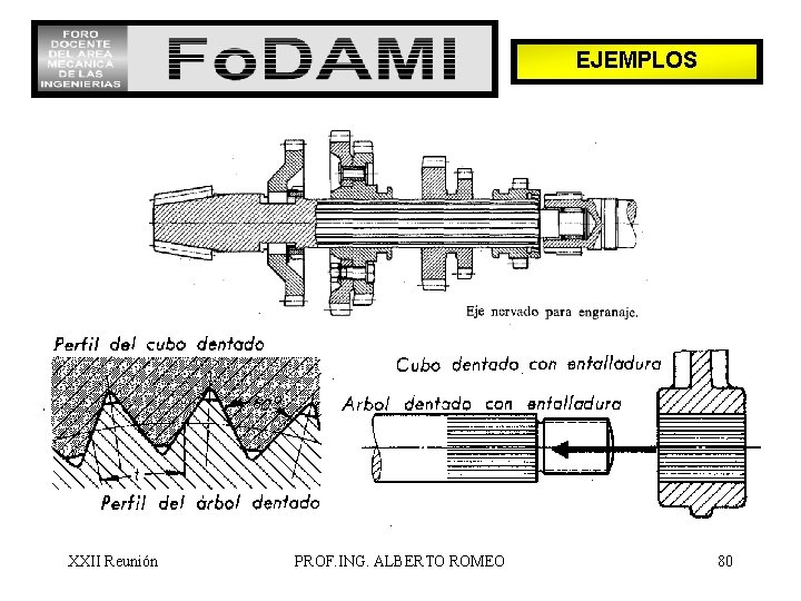 EJEMPLOS XXII Reunión PROF. ING. ALBERTO ROMEO 80 