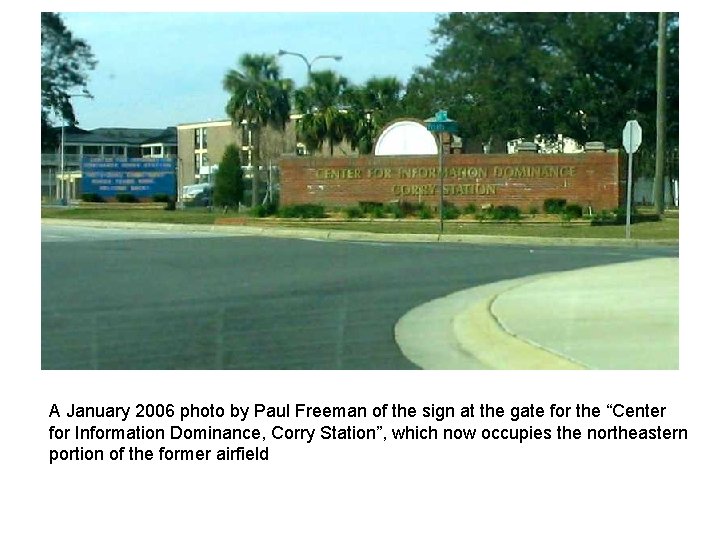 A January 2006 photo by Paul Freeman of the sign at the gate for