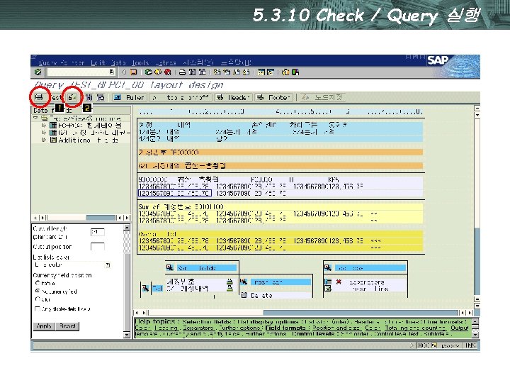 5. 3. 10 Check / Query 실행 