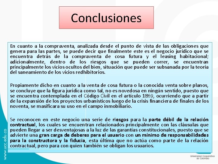 Conclusiones En cuanto a la compraventa, analizada desde el punto de vista de las Conclusiones En cuanto a la compraventa, analizada desde el punto de vista de las