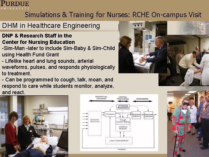 Simulations & Training for Nurses: RCHE On-campus Visit DHM in Healthcare Engineering DNP & Simulations & Training for Nurses: RCHE On-campus Visit DHM in Healthcare Engineering DNP &
