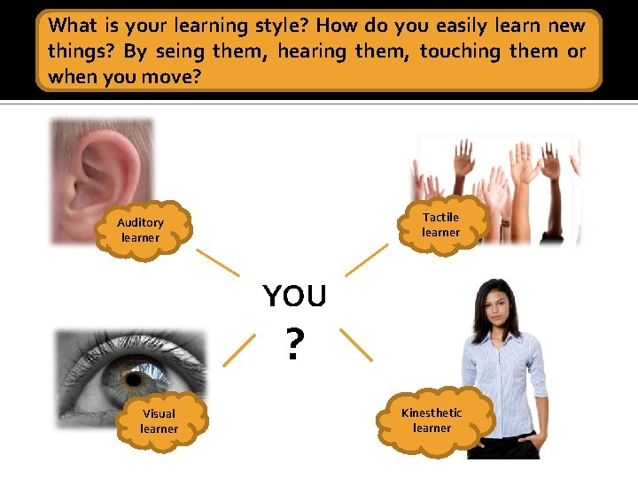 What is your learning style? How do you easily learn new things? By seing