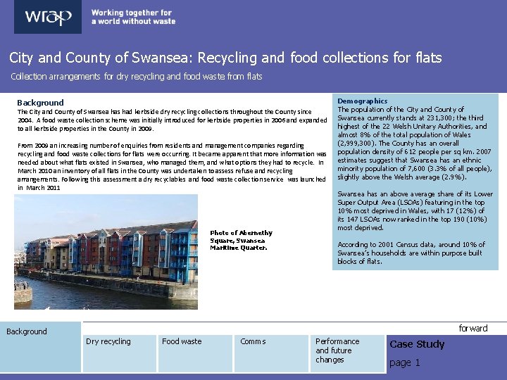 City and County of Swansea: Recycling and food collections for flats Collection arrangements for