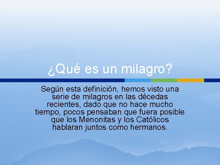¿Qué es un milagro? Según esta definición, hemos visto una serie de milagros en ¿Qué es un milagro? Según esta definición, hemos visto una serie de milagros en