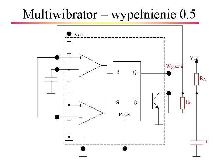 Multiwibrator – wypełnienie 0. 5 