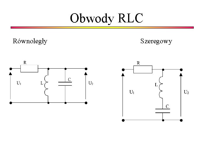 Obwody RLC Równoległy Szeregowy 