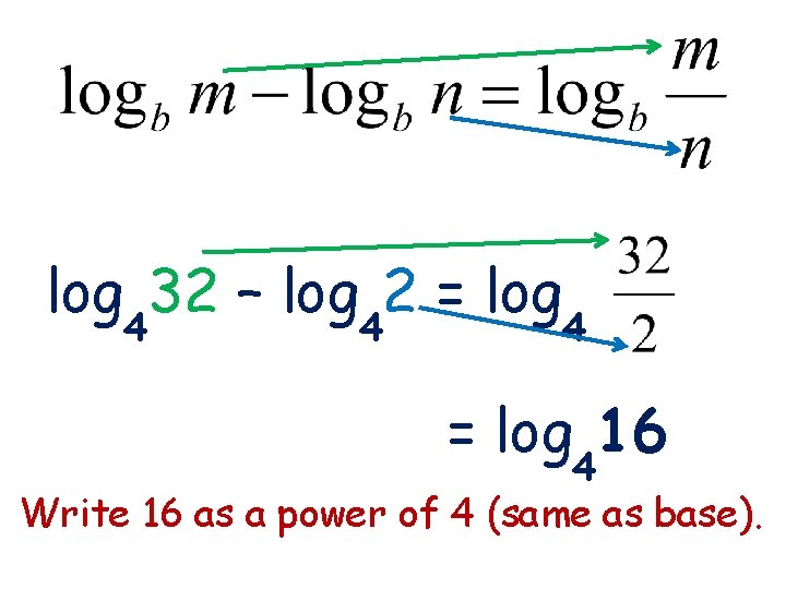 3 -1 Lines and Angles log 432 – log 42 = log 416 Write 3 -1 Lines and Angles log 432 – log 42 = log 416 Write