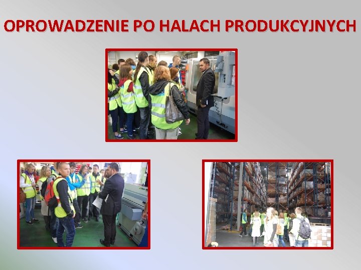 OPROWADZENIE PO HALACH PRODUKCYJNYCH 