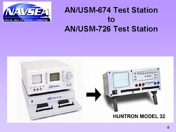 AN/USM-674 Test Station to AN/USM-726 Test Station 6 