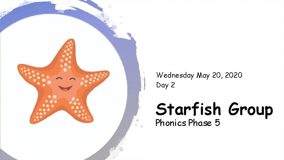Wednesday May 20, 2020 Day 2 Starfish Group Phonics Phase 5 Wednesday May 20, 2020 Day 2 Starfish Group Phonics Phase 5
