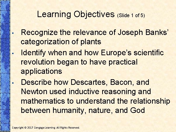 Learning Objectives (Slide 1 of 5) ▪ ▪ ▪ Recognize the relevance of Joseph