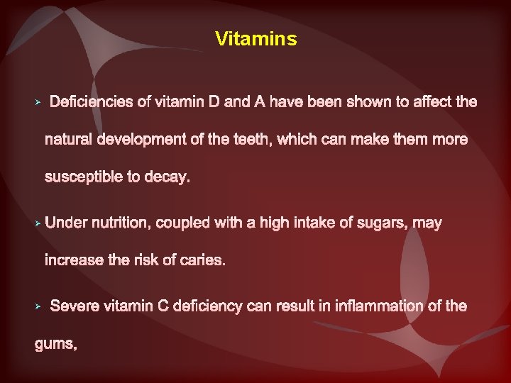 Vitamins Ø Ø Ø 