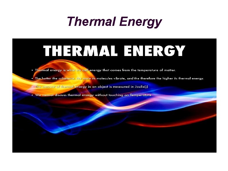 Thermal Energy 