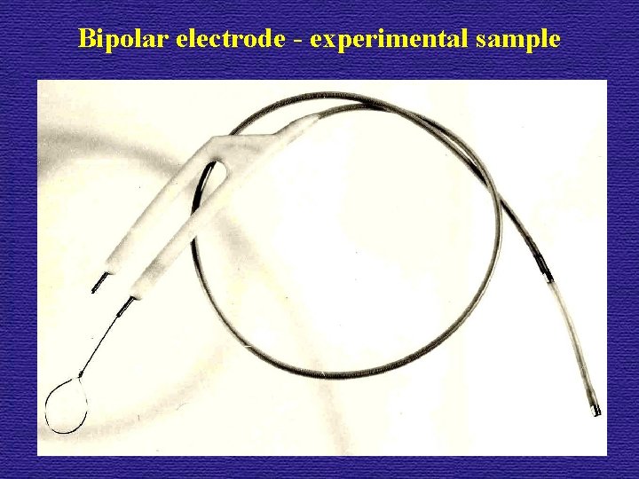 Bipolar electrode - experimental sample 