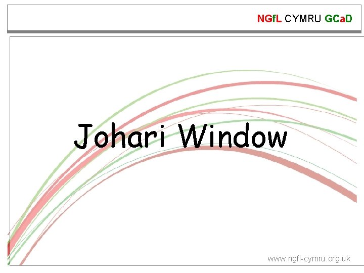 NGf. L CYMRU GCa. D Johari Window www. ngfl-cymru. org. uk 