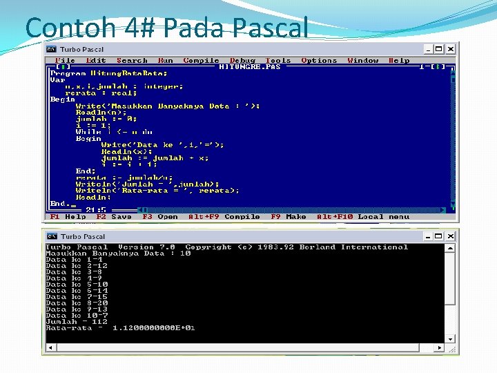 Contoh 4# Pada Pascal 