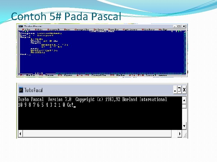 Contoh 5# Pada Pascal 