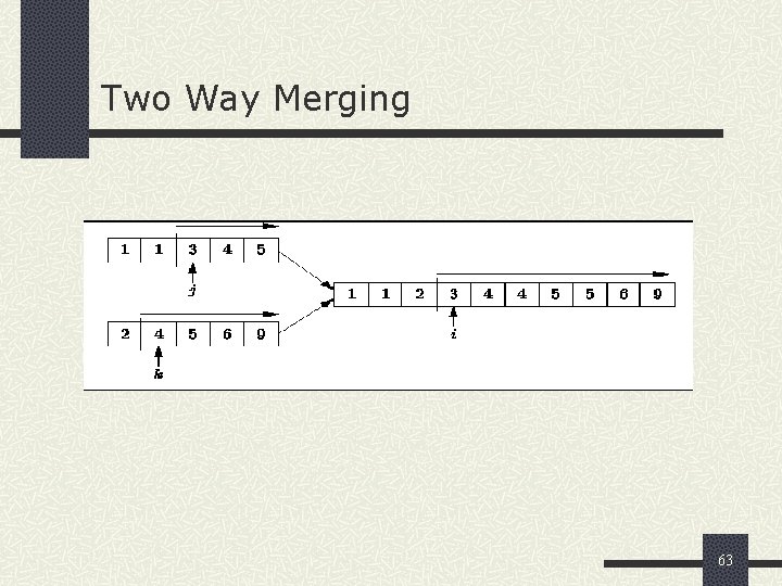Two Way Merging 63 