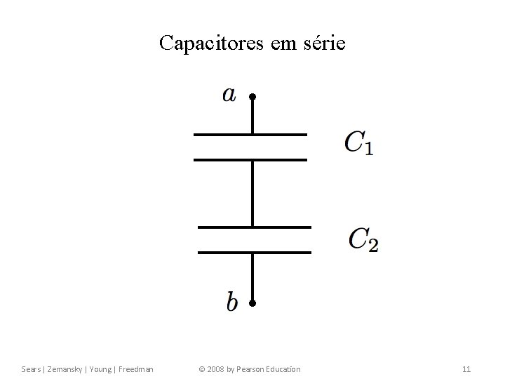 Capítulo 24 Capacitância e Dielétricos Capacitores em série Sears | Zemansky | Young |