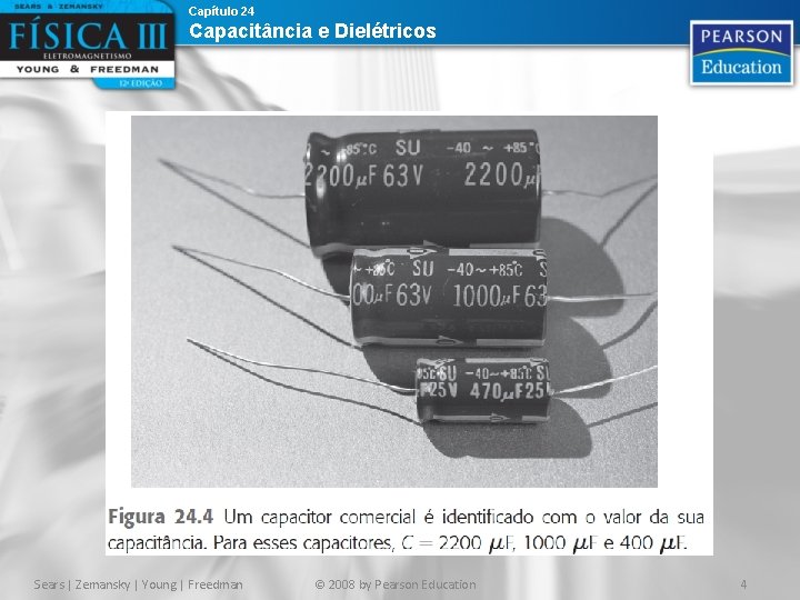 Capítulo 24 Capacitância e Dielétricos Sears | Zemansky | Young | Freedman © 2008