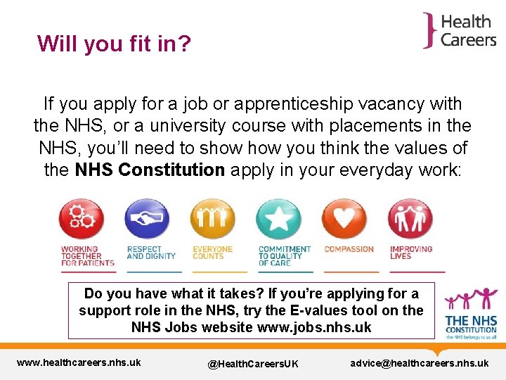 Will you fit in? If you apply for a job or apprenticeship vacancy with