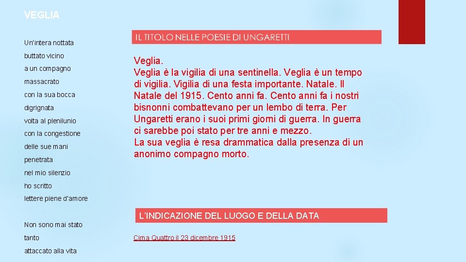 VEGLIA Un’intera nottata buttato vicino a un compagno massacrato con la sua bocca digrignata