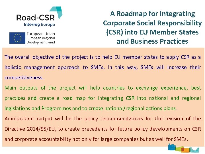 A Roadmap for Integrating Corporate Social Responsibility (CSR) into EU Member States and Business