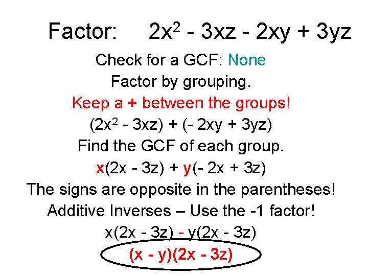 How To Factor Binomials Factoring Checklist I Binomials