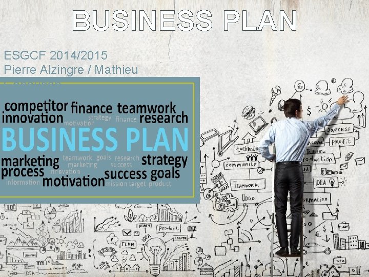 BUSINESS PLAN ESGCF 2014/2015 Pierre Alzingre / Mathieu Gabaudan 