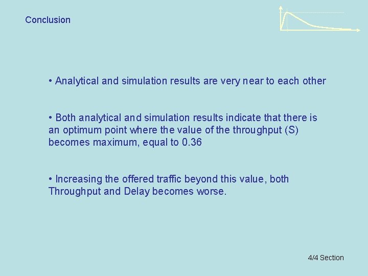 Conclusion • Analytical and simulation results are very near to each other • Both