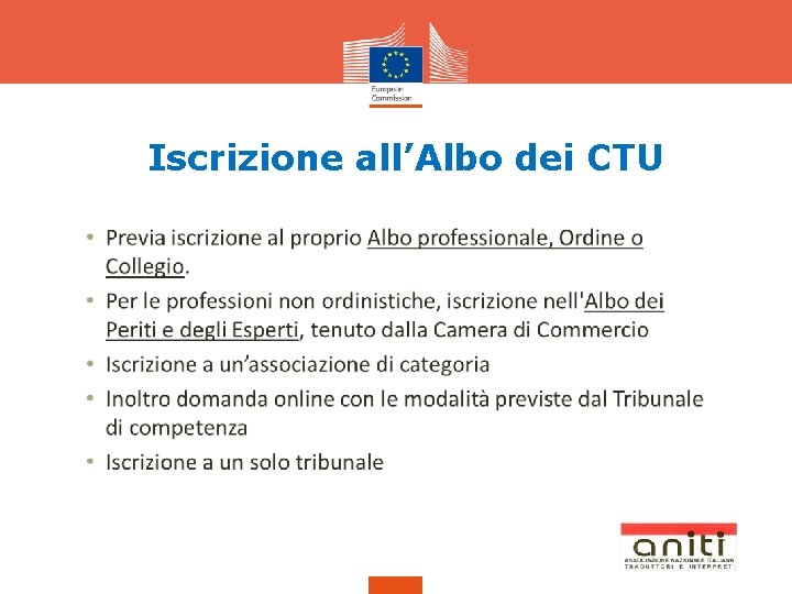 Iscrizione all’Albo dei CTU 