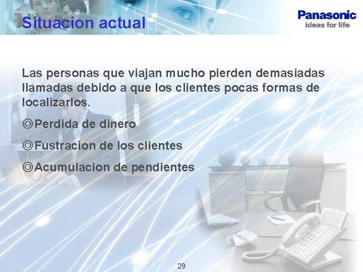 Situacion actual Las personas que viajan mucho pierden demasiadas llamadas debido a que los