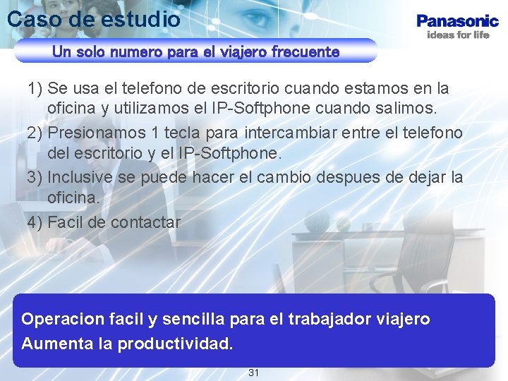 Caso de estudio Un solo numero para el viajero frecuente 1) Se usa el