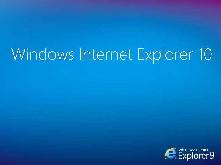 Windows Internet Explorer 10 