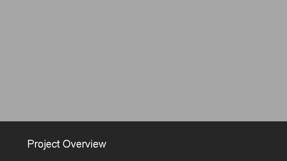 Project Overview 