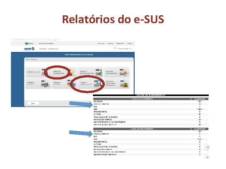 Relatórios do e-SUS Relatórios do e-SUS