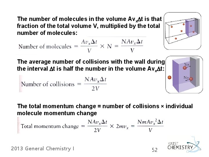 The number of molecules in the volume Avx. Dt is that fraction of the