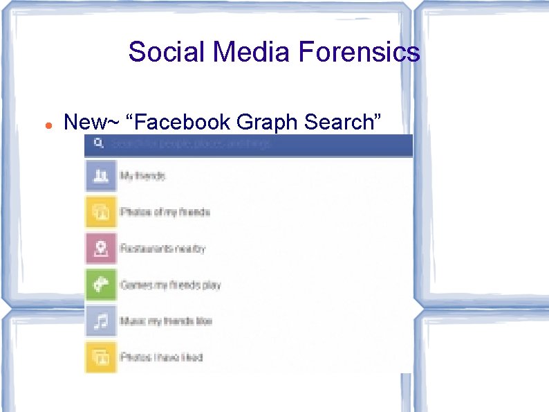 Social Media Forensics New~ “Facebook Graph Search” 