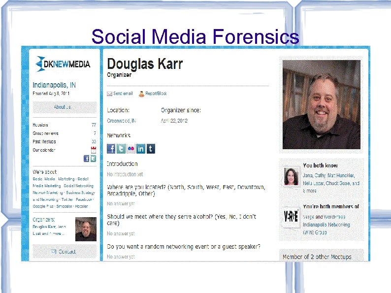 Social Media Forensics 