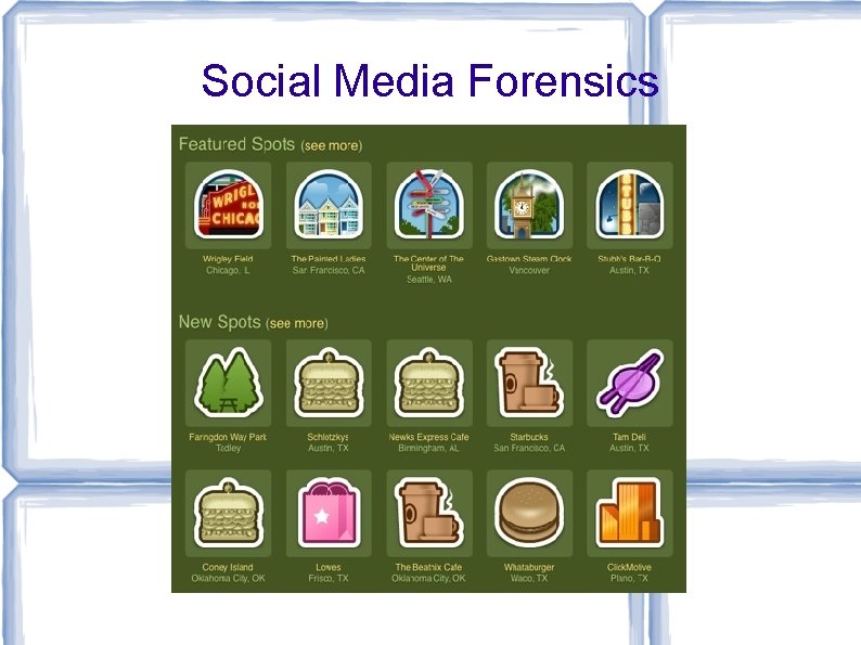 Social Media Forensics 