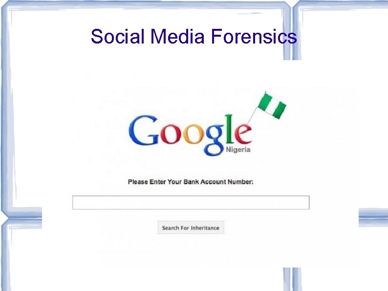 Social Media Forensics 
