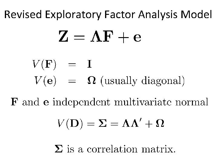 Revised Exploratory Factor Analysis Model 