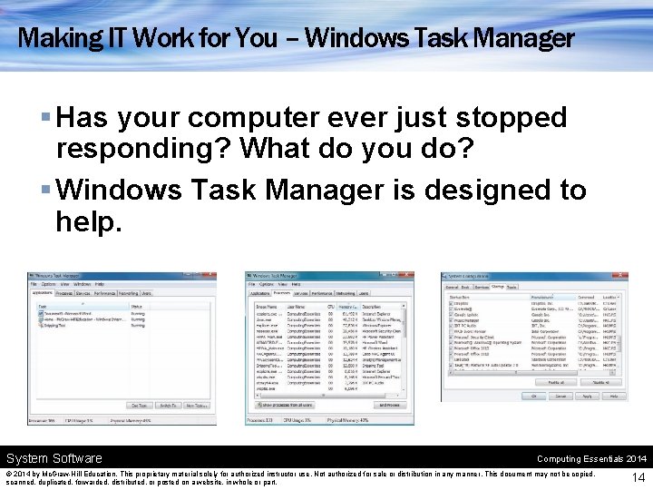 Making IT Work for You – Windows Task Manager § Has your computer ever Making IT Work for You – Windows Task Manager § Has your computer ever