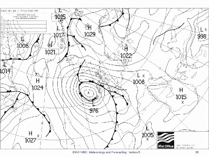 ENVI 1400 : Meteorology and Forecasting : lecture 5 26 ENVI 1400 : Meteorology and Forecasting : lecture 5 26