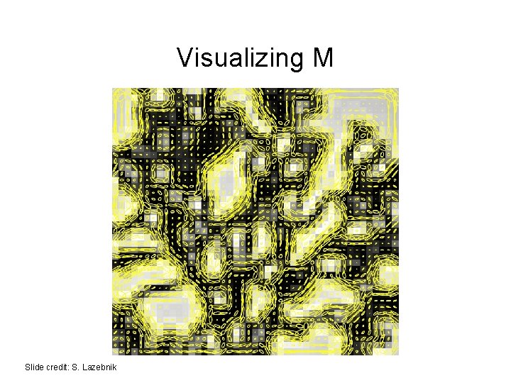 Visualizing M Slide credit: S. Lazebnik 