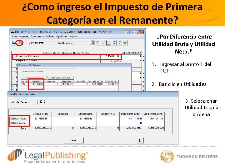 ¿Como ingreso el Impuesto de Primera Categoría en el Remanente? * Por Diferencia entre