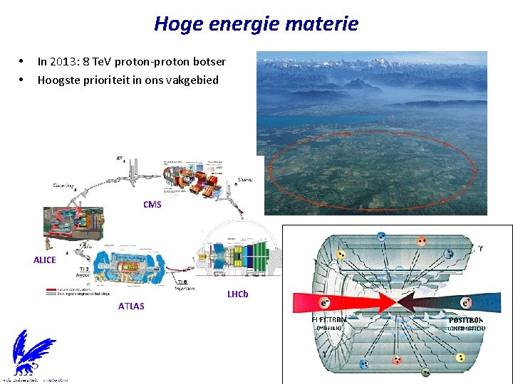 Hoge energie materie In 2013: 8 Te. V proton-proton botser Hoogste prioriteit in ons